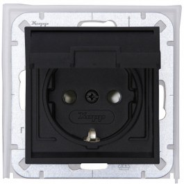 Single Power Socket With Lid HK07 16A 250V Anthracite Kopp ANTHRACITE