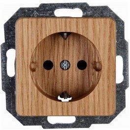 Single Power Socket HK02 914830003 16A 250V Oak Kopp OAK