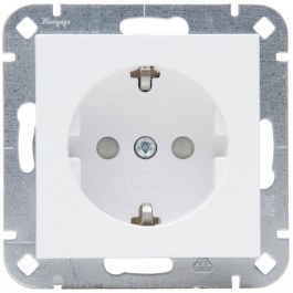 Πρίζα Ρεύματος Μονή HK07 940032008 16A 250V Arctic White Kopp WHITE