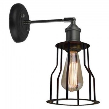 Wall Lamp Sotis KS1342W151BK 1ΧE27 Metallic Black Aca