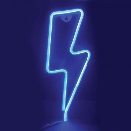 Φωτιστικό Επιτραπέζιο Με Μπαταρία Αστραπή 98 Neon X04986318 Led Usb 34X2X13cm Blue Aca BLUE