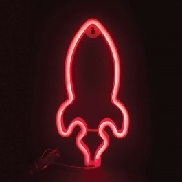 Table Lamp With Battery Missile 87 Neon X04874320 Led Usb 13,5X2X27cm Red Aca RED