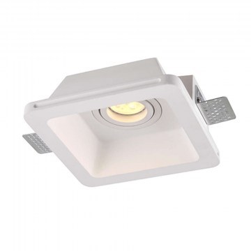 Φωτιστικό Οροφής - Σποτ Χωνευτό Trimless Aari G16760C Τετράγωνο Κινητό GU10 White Aca
