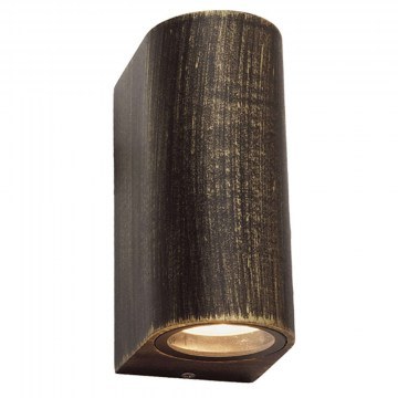 Φωτιστικό Τοίχου - Απλίκα LG2202GU10GB 6,8x15,2cm 2xGU10 35W IP65 Black-Gold Aca