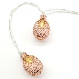 Χριστουγεννιάτικα Λαμπάκια Σειρά Metal Pineapple 10 Led X061011255 135+30cm 0,45W Με Μπαταρία Bronze Aca BRONZE