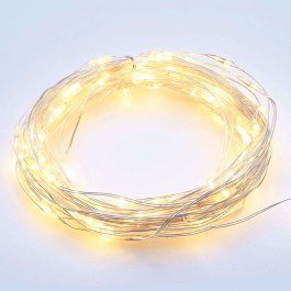 Χριστουγεννιάτικα Λαμπάκια Σειρά 200 Led X01200112 20m+3m Με 8 Προγράμματα 6W White-Silver Aca WHITE-SILVER