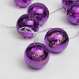 Christmas Lights Series 10 Led Balls XPPBALL10WW2A 135+30cm 0,45W With Battery Purple Aca PURPLE