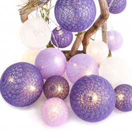 Christmas Lights Series Woven Ball Fairy 20 Led X07201159 285+30cm 0,4W With Battery Multi-Purple Aca MULTI-PURPLE