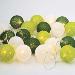 Christmas Lights Series Woven Ball Fairy 20 Led X07201161 285+30cm 0,4W With Battery Green-White Aca GREEN-WHITE