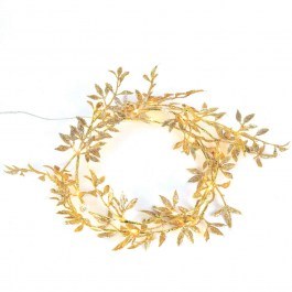 Christmas Decorative Wreath Led X07201145 150+30cm With Batteries Gold Aca GOLD