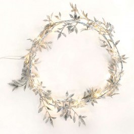 Christmas Lights Series Champagne Garland 20 Mini Led X07201143 150+30cm 1,2W With Batteries Silver Aca SILVER