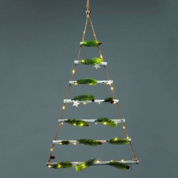 Χριστουγεννιάτικο Διακοσμητικό Κρεμαστό Xmas Tree & Star Led X13401123 47x85cm Με Μπαταρίες Multi Aca