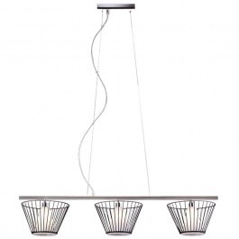 Φωτιστικό Οροφής - Ράγα P014103AB 95x23x139cm 3xG9 40W Nickel-Black Aca NICKEL-BLACK