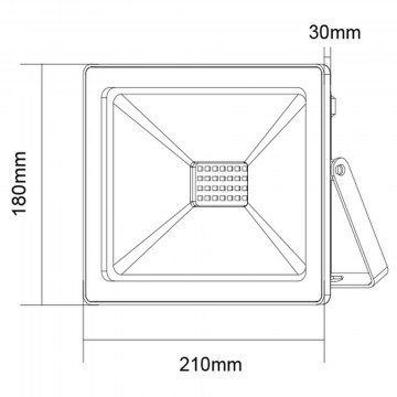 Προβολέας Led Q7060W 21x3x18cm Led 6400lm 70W 6000K White Aca