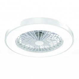 Ceiling Fan - Ceiling FanWith Remote Control FANOKWH20G D50x14cm Dimmable 22W White Aca WHITE