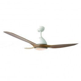 Ceiling Fan With Light & Remote Control FANKVN30G D132cm Dimmable 40W Brown-White Aca BROWN-WHITE