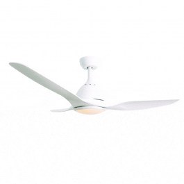 Ceiling Fan With Light & Remote Control FANKVWH20G D132cm Dimmable 40W White Aca WHITE