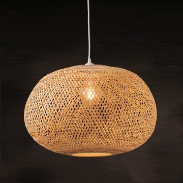 Φωτιστικό Οροφής HX477P 56x35cm 1xΕ27 Natural Aca