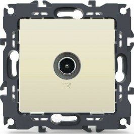 Πρίζα Κεραίας Τηλεόρασης Διελεύσεως Χωνευτή Prime 1000114102 Ivory Aca IVORY