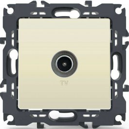 Πρίζα Κεραίας Τηλεόρασης Τερματική Χωνευτή Prime 1000114002 Ivory Aca IVORY