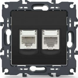 Πρίζα Δικτύου & Τηλεφώνου Χωνευτή Prime 1000113405 1xRJ11 CAT3/1xRJ45 CAT6 UTP Anthracite Aca ANTHRACITE