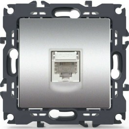 Telephone Socket Recessed Prime 1000113003 1xRJ11 CAT3 Aluminium Aca ALUMINIUM