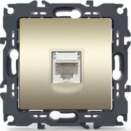 Telephone Socket Recessed Prime 1000113004 1xRJ11 CAT3 Champagne Aca CHAMPAGNE