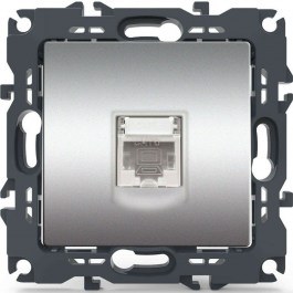 Πρίζα Δικτύου Χωνευτή Prime 1000113203 1xRJ45 CAT6 UTP Aluminium Aca ALUMINIUM