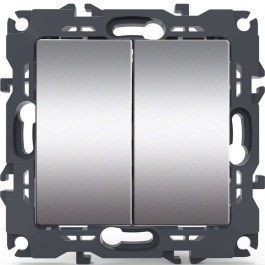 Wall Switch For Lighting Control Recessed Prime 1000110203 10AX 250VAC Aluminium Aca ALUMINIUM