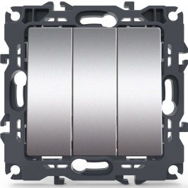 Wall Switch For Lighting Control Simple Recessed Prime 1000110503 10AX 250VAC Aluminium Aca ALUMINIUM