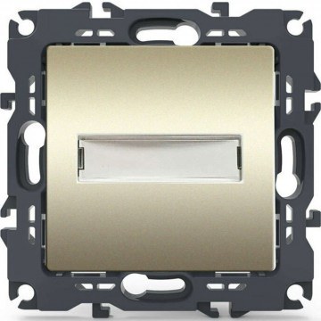 Doorbell Wall Switch Push Button With Led Recessed Prime 1000112104 10A 250VAC Champagne Aca
