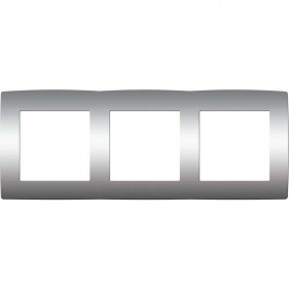 Πλαίσιο Διακόπτη 3 Θέσεων Prime 1000119203 Aluminium Aca ALUMINIUM