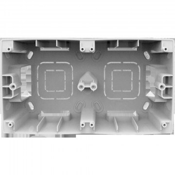 Wall Switch Box 2 Seats Prime 1000118101 White Aca