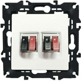 Πρίζα Ηχείων Διπλή Χωνευτή Prime 1000113601 36-230VAC White Aca WHITE