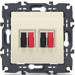 Πρίζα Ηχείων Διπλή Χωνευτή Prime 1000113602 36-230VAC Ivory Aca IVORY