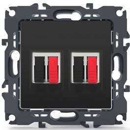 Πρίζα Ηχείων Διπλή Χωνευτή Prime 1000113605 36-230VAC Anthracite Aca ANTHRACITE