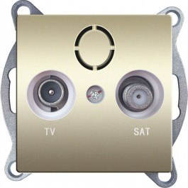 TV Antenna Socket & SAT Terminal Recessed Prime 1000114204 Champagne Aca CHAMPAGNE