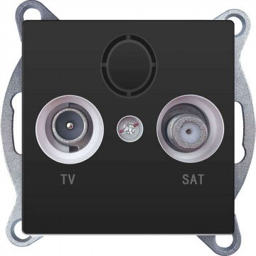 TV Antenna Socket & SAT Terminal Recessed Prime 1000114205 Anthracite Aca