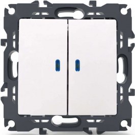 Wall Switch For Lighting Control Recessed With Led (On-Off) Prime 1000111201 10AX 250VAC White Aca WHITE