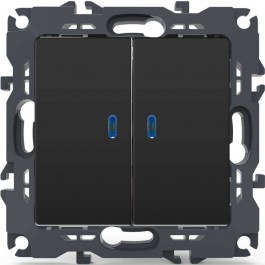 Wall Switch For Lighting Control Recessed With Led (On-Off) Prime 1000111205 10AX 250VAC Anthracite Aca ANTHRACITE