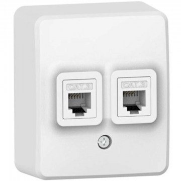Telephone Socket External Murata 1000223101 2xRJ11 CAT3 White Aca