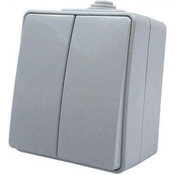 Wall Switch For Lighting Control External Aller Retour Army 1000430306 10AX 250VAC Light Grey Aca