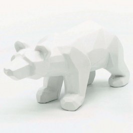 Decorative Figure Bear X1565412 17x6,5x10cm White Aca WHITE