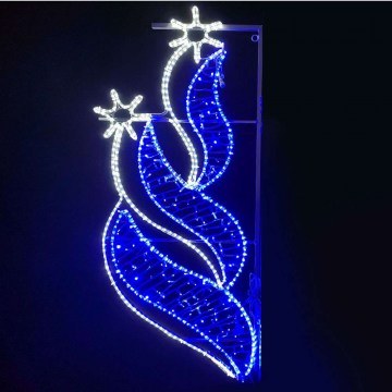 Φωτοσωλήνας 2 Bethlehem Stars Right 628 Led 180x80+1,5m Blue-White Aca