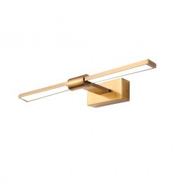 Bathroom Wall Light Papigion PN1404LEDW41BR Led 8W 520Lm 4000K 41x14x5,5cm Brass-White Aca BRASS-WHITE