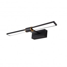 Wall - Bathroom Lamp Papigion PN1404LedW41BK Led 8W 520lm 4000K 41x14x5,5cm Black Aca BLACK