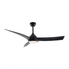 Ceiling Fan FANGS419B With Light Dim LED 2400Lm 3000K-4000K-6500K 24W DC45W 132cm Black Aca BLACK