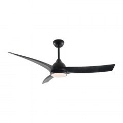 Ceiling Fan FANGS419B With Light Dim LED 2400Lm 3000K-4000K-6500K 24W DC45W 132cm Black Aca