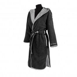 Bathrobe With Hood New Comfy Black Guy Laroche BLACK