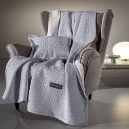 Throw Capsule Set With Cushion Silver Guy Laroche SILVER